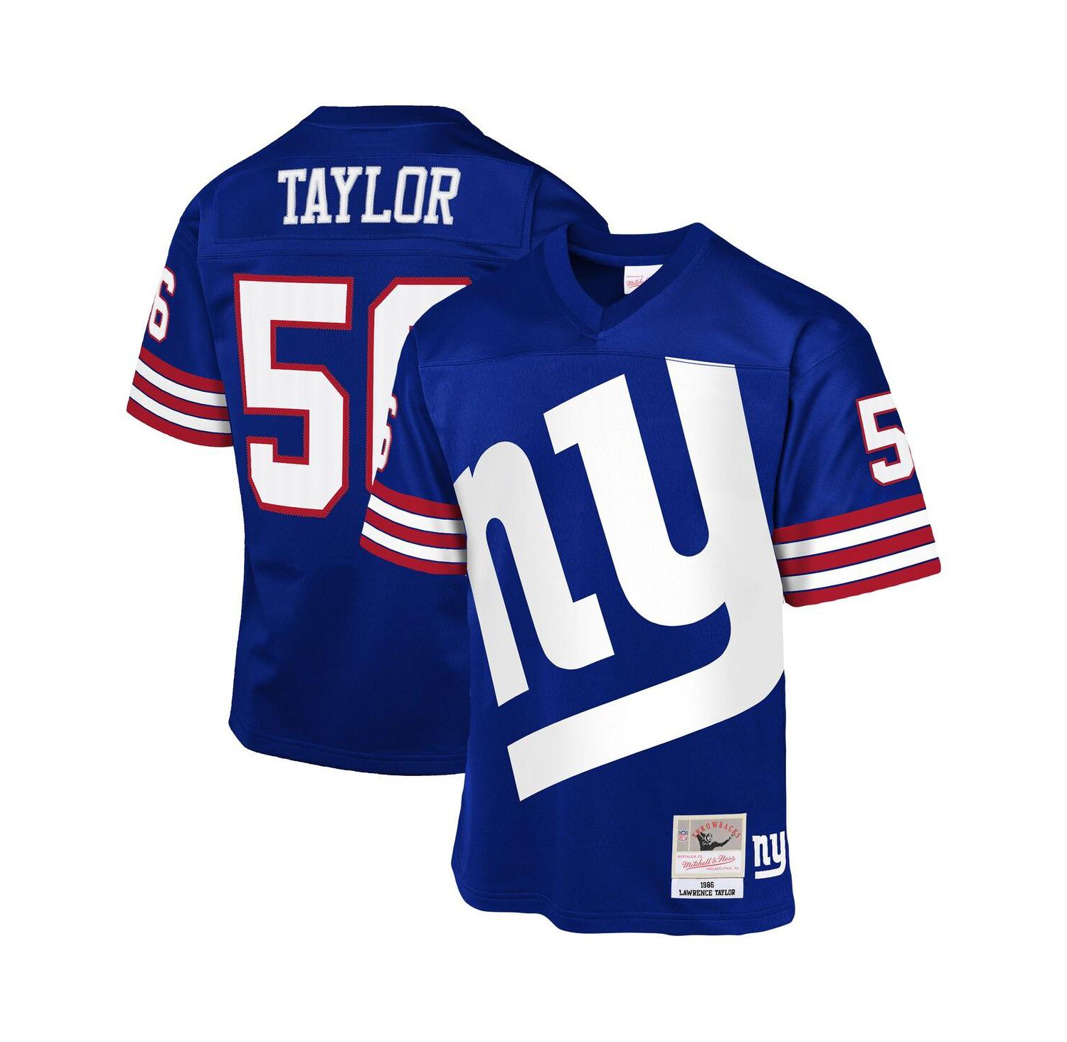 Big Boys and Girls Lawrence Taylor Royal New York Giants 1986 Throwback Fashion Jersey