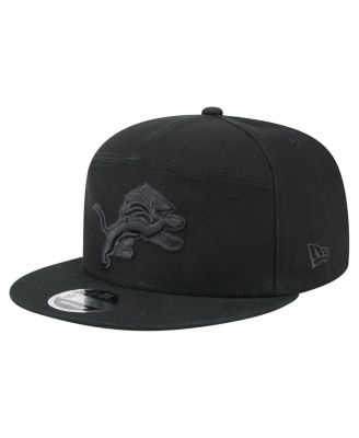 New Era - Men's Black Detroit Lions Adventure Canvas Split Panel 9FIFTY Snapback Hat