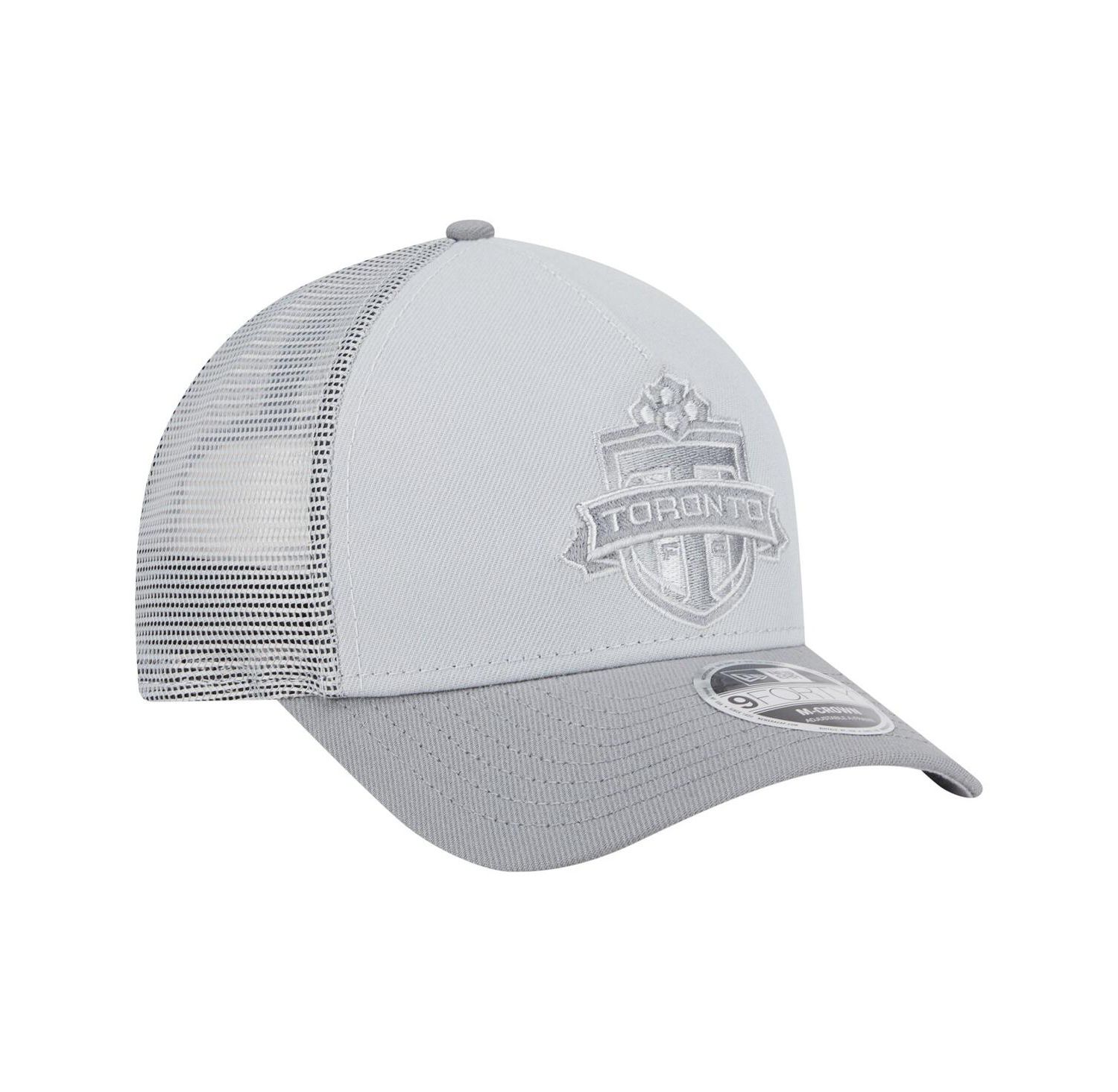 Men's Gray Toronto FC Color Pack 9FORTY M-Crown A-Frame Adjustable Trucker Hat