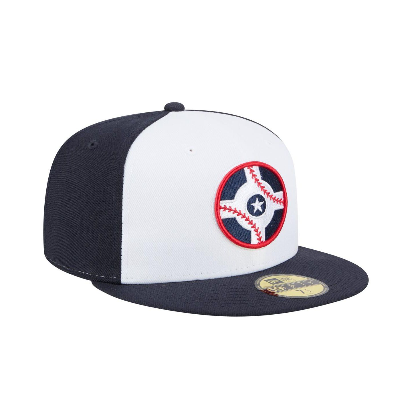 Мужская кепка New Era White/Navy Indianapolis Indians Authentic Collection 59FIFTY Fitted Hat — фото 3
