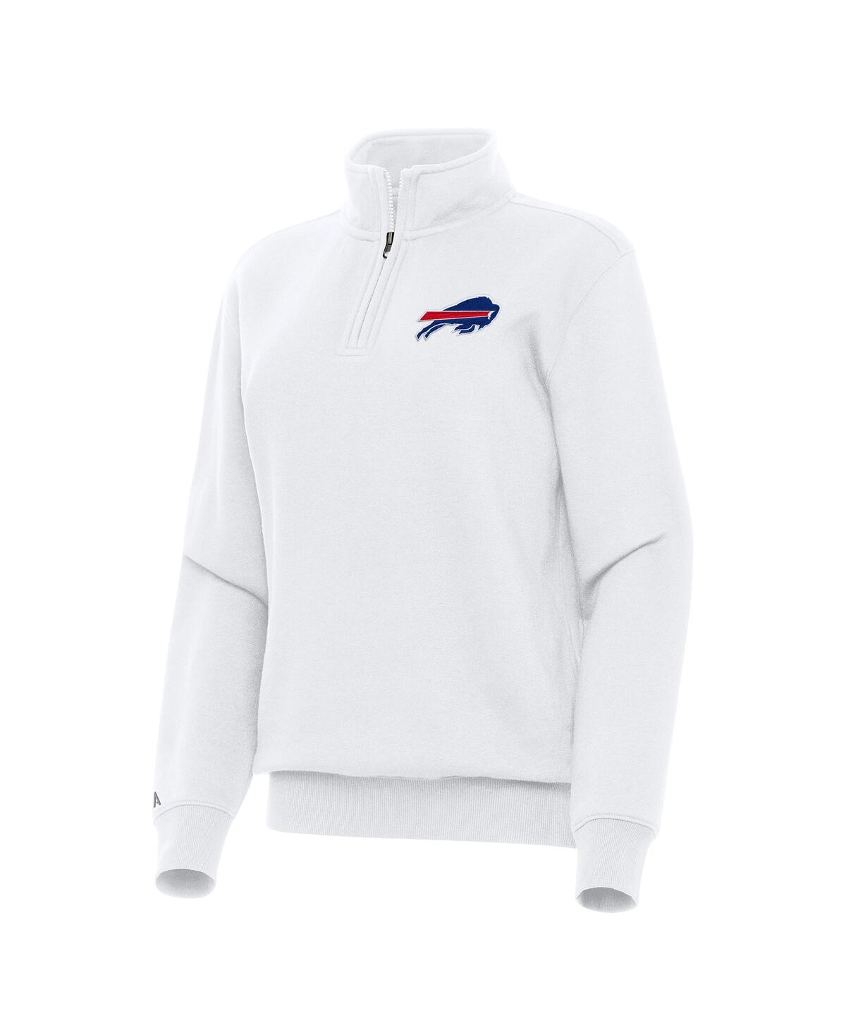 Women's White Buffalo Bills Victory Quarter-Zip Top - White