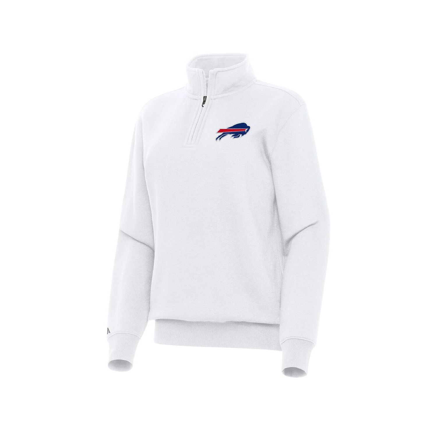 Women's White Buffalo Bills Victory Quarter-Zip Top