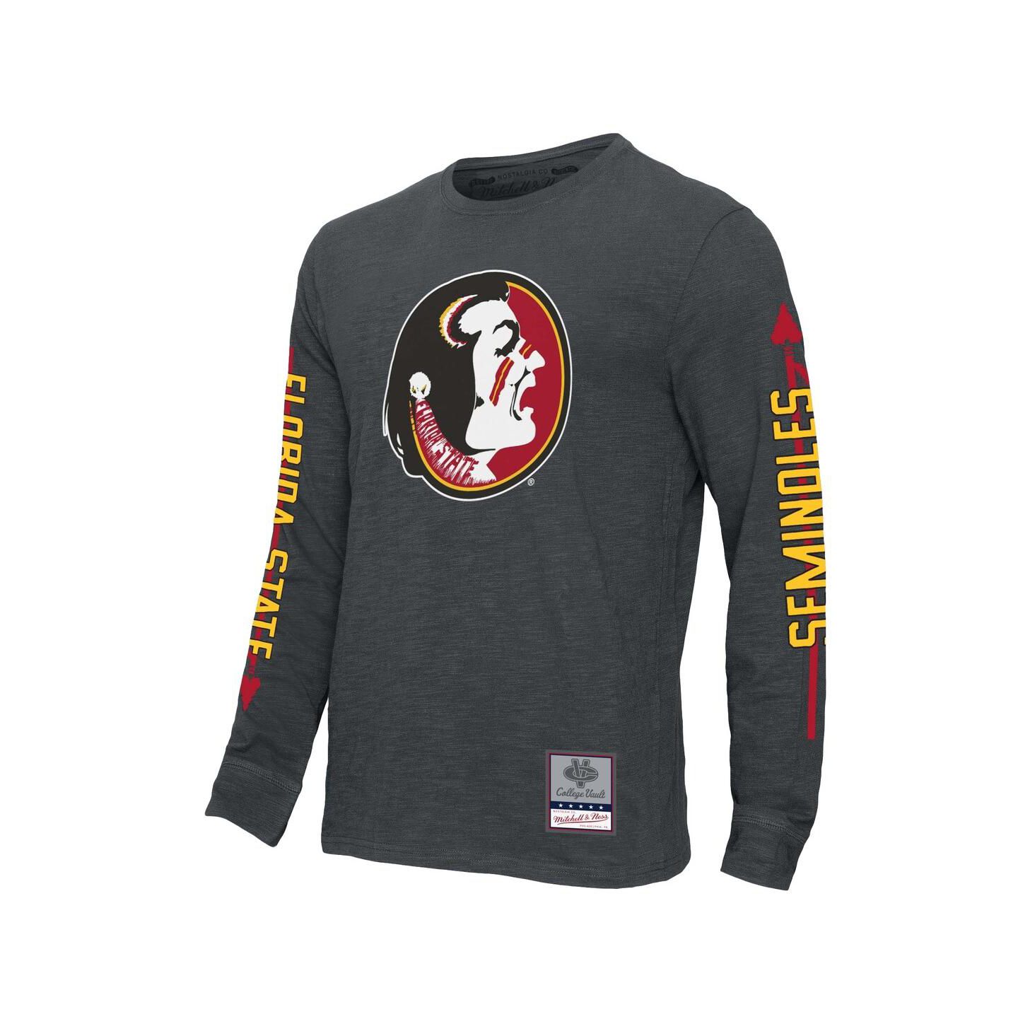 Мужская футболка Mitchell & Ness Charcoal Florida State Seminoles Team Pride Long Sleeve — фото 2