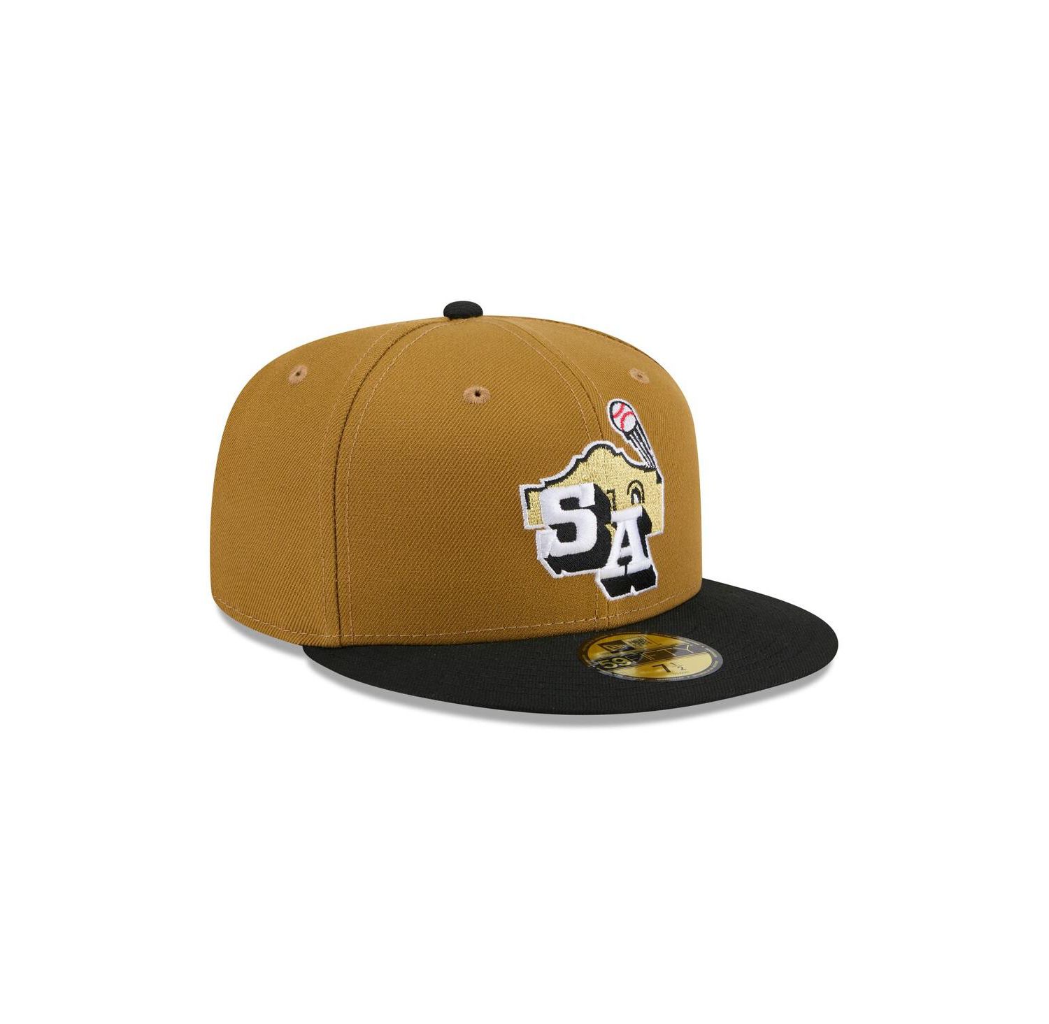 Men's Gold San Antonio Missions Theme Nights 59FIFTY Fitted Hat