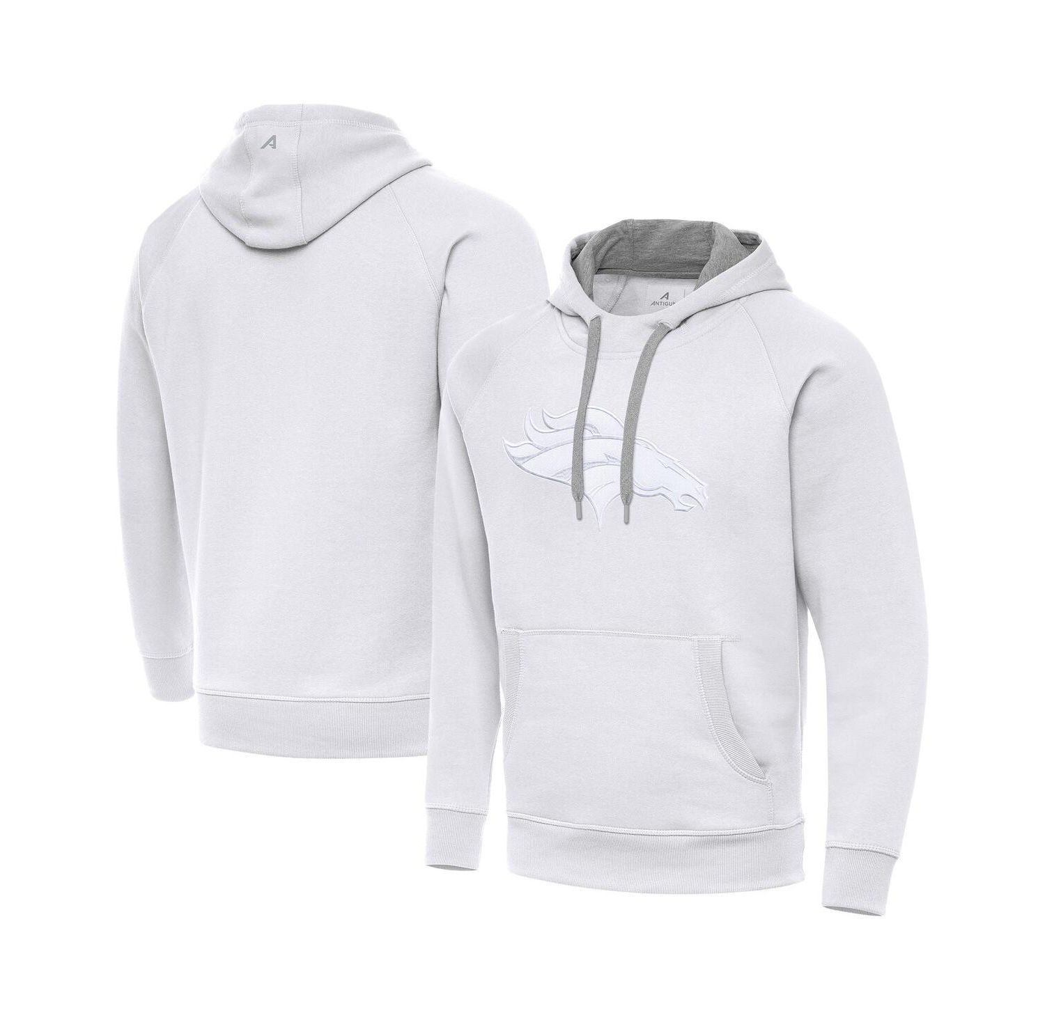 Men's White Denver Broncos Victory Pullover Hoodie