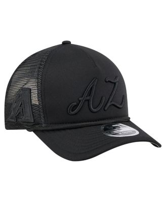 Men's Black Arizona Diamondbacks City Initial 9FORTY A-Frame M-Crown Adjustable Trucker Hat