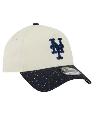 Men's Cream New York Mets Speckle A-Frame 9FORTY Adjustable Hat