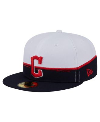 New Era - Men's Navy/White Cleveland Guardians Paint Stroke 59FIFTY&nbsp;Fitted Hat