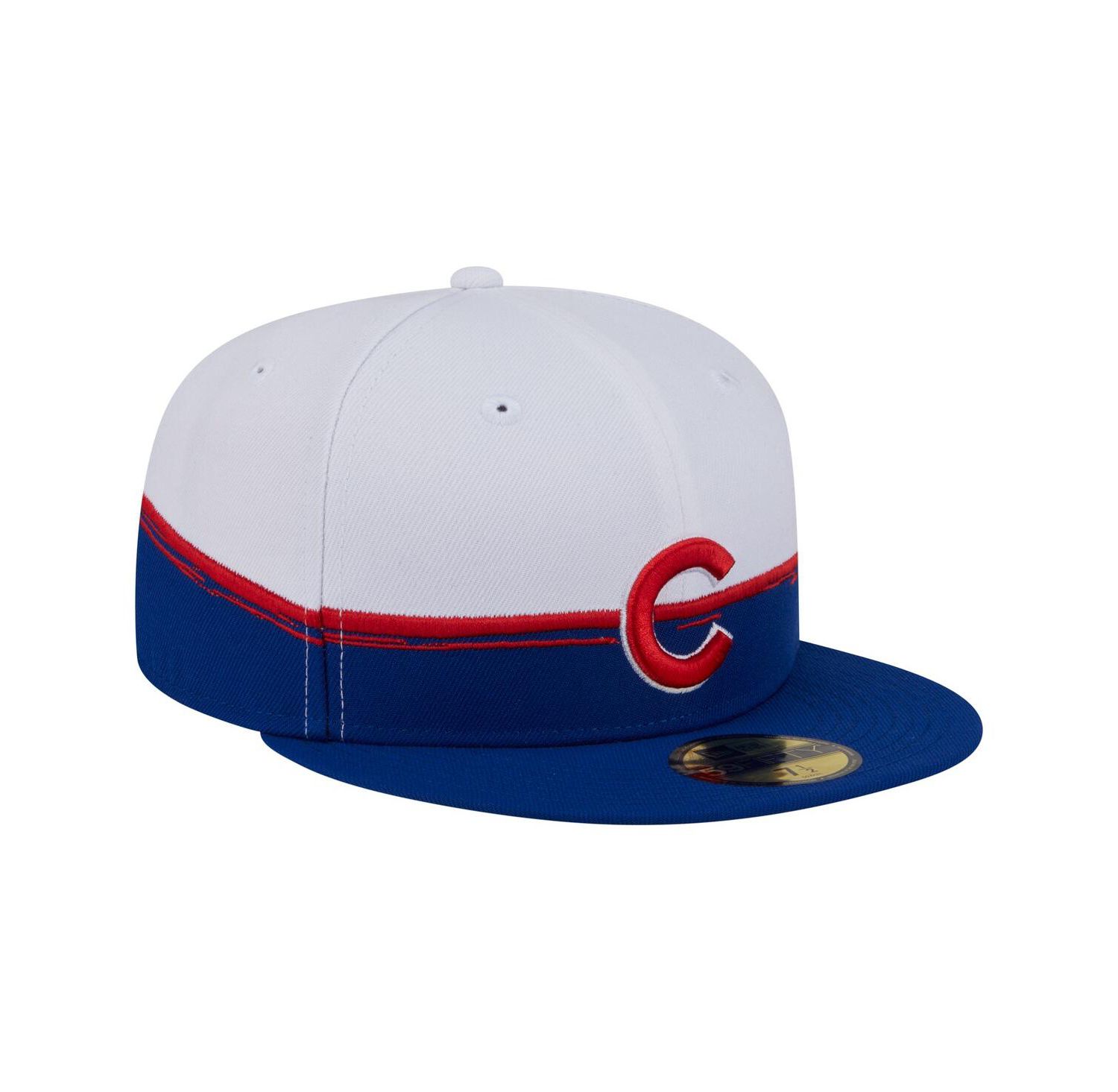 Men's Royal/White Chicago Cubs Paint Stroke 59FIFTY Fitted Hat