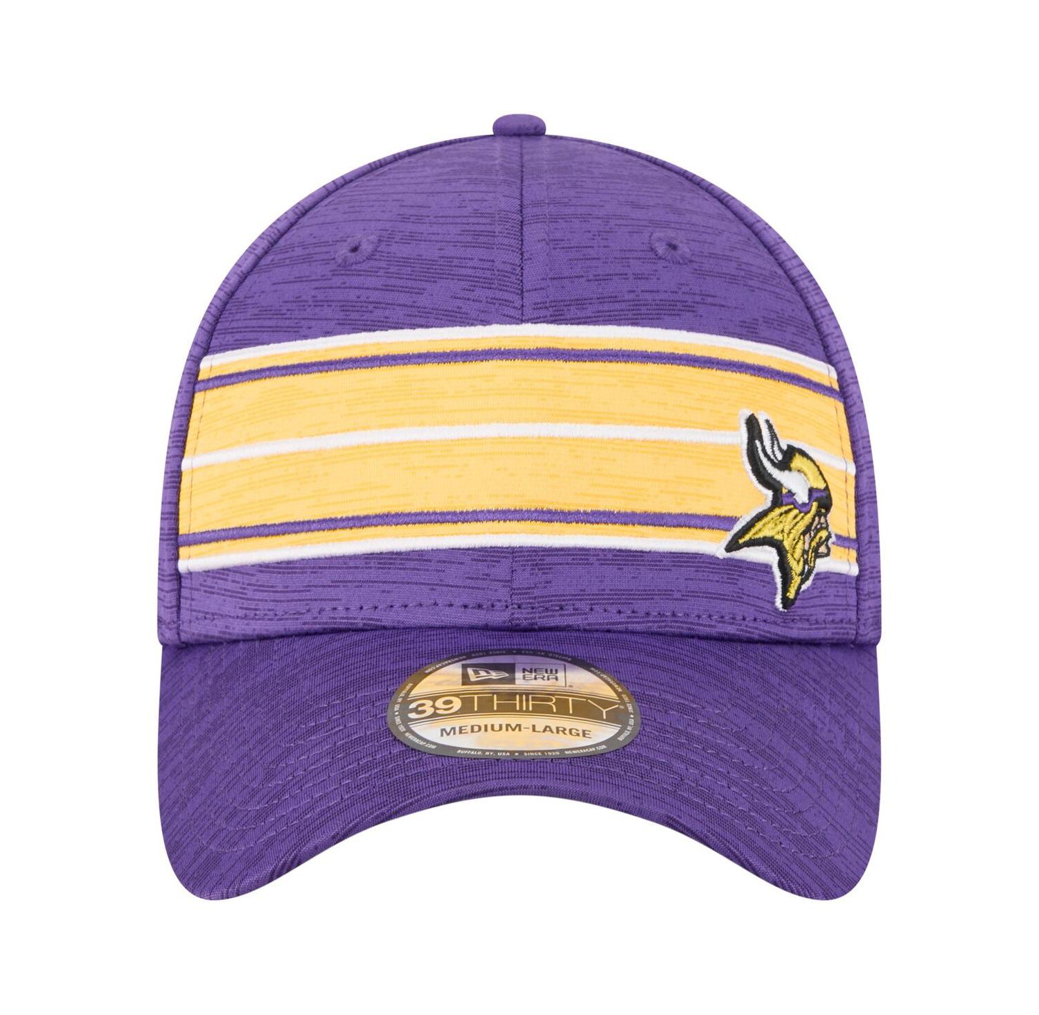Men's Purple Minnesota Vikings Stripes 39THIRTY Flex Hat