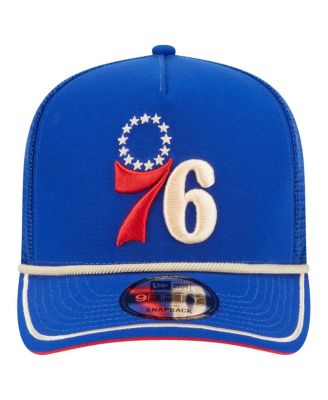 Men's Royal Philadelphia 76ers Vintage Team Rope A-Frame 9FIFTY Snapback Hat