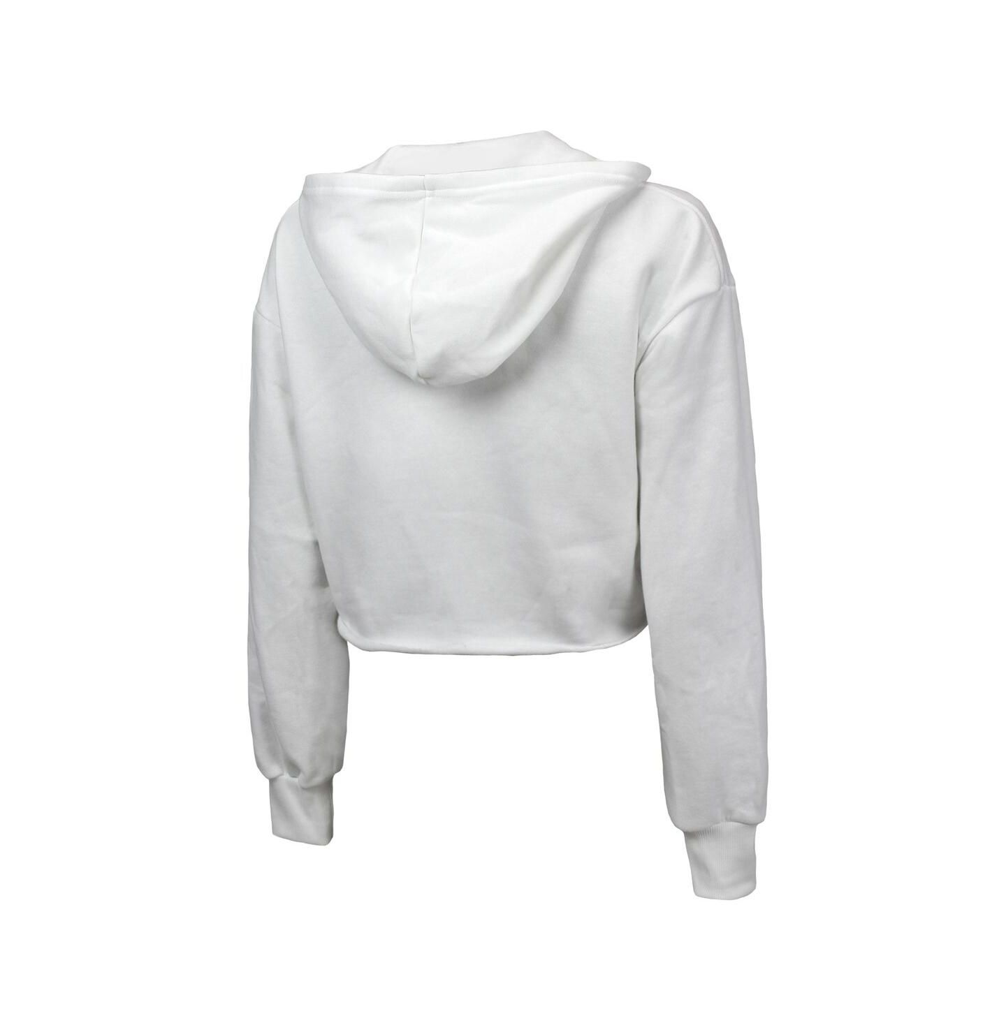 Женское худи Majestic White Indiana Pacers Tri-Blend Cropped Pullover — фото 3