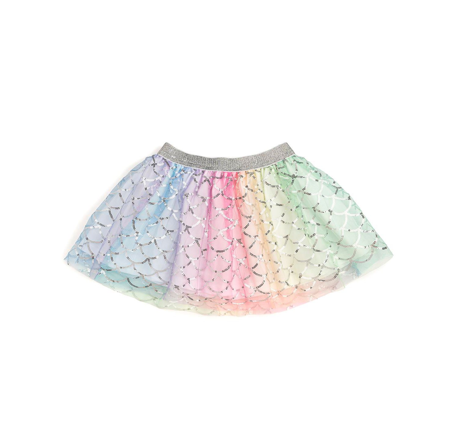 Little and Big Girls Rainbow Mermaid Tutu Skirt