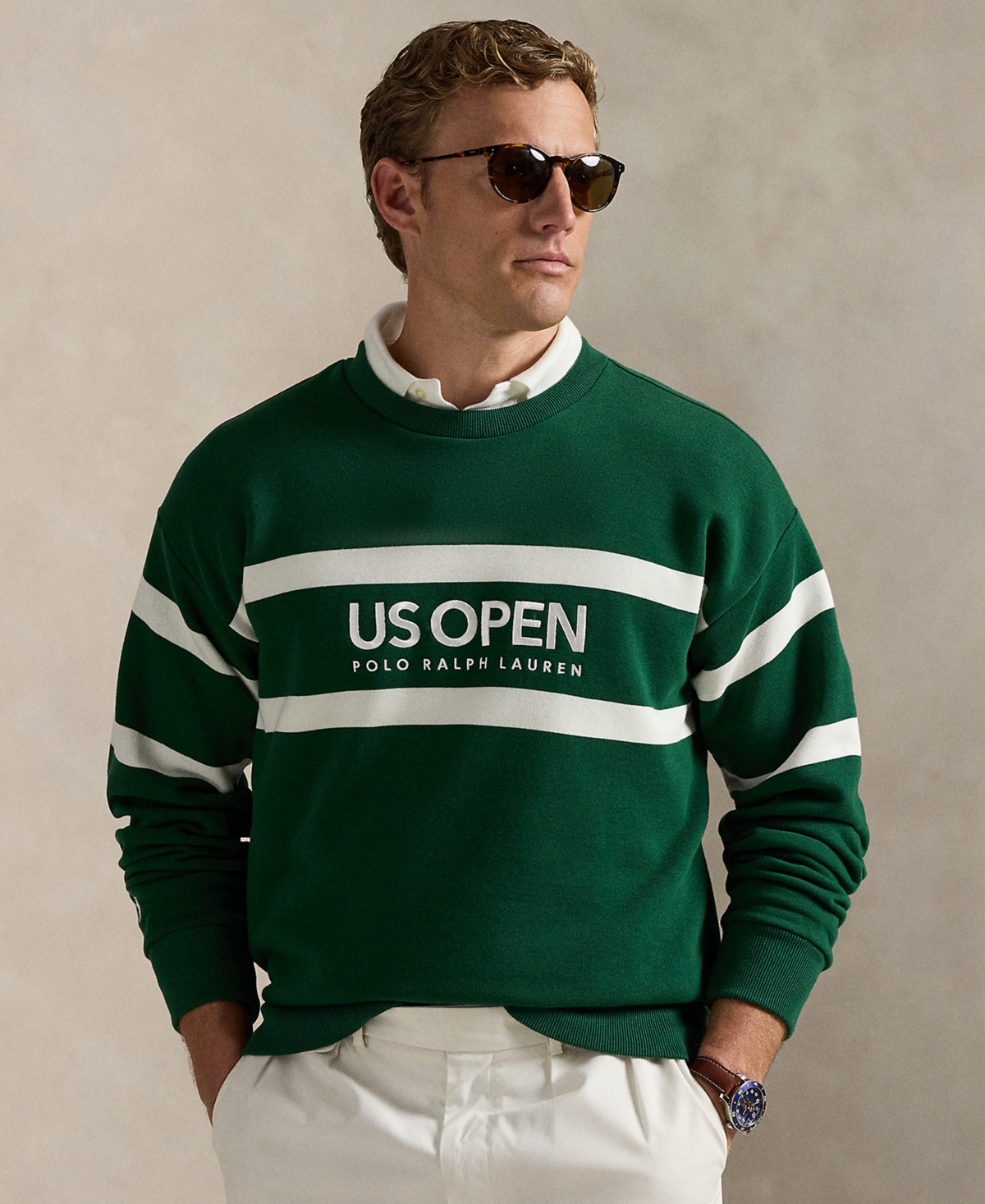 Polo Ralph Lauren Unisex Us Open Vintage-fit Fleece Sweatshirt