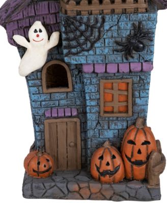 22.75" LED Lighted Haunted House with Ghosts Halloween Decoration