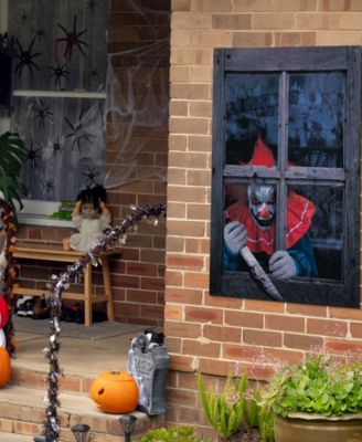 47" Creepy Clown Scary Window Halloween Decoration
