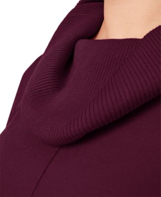 Plus Size Cowlneck High-Low Sweater