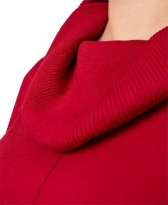 Plus Size Cowlneck High-Low Sweater