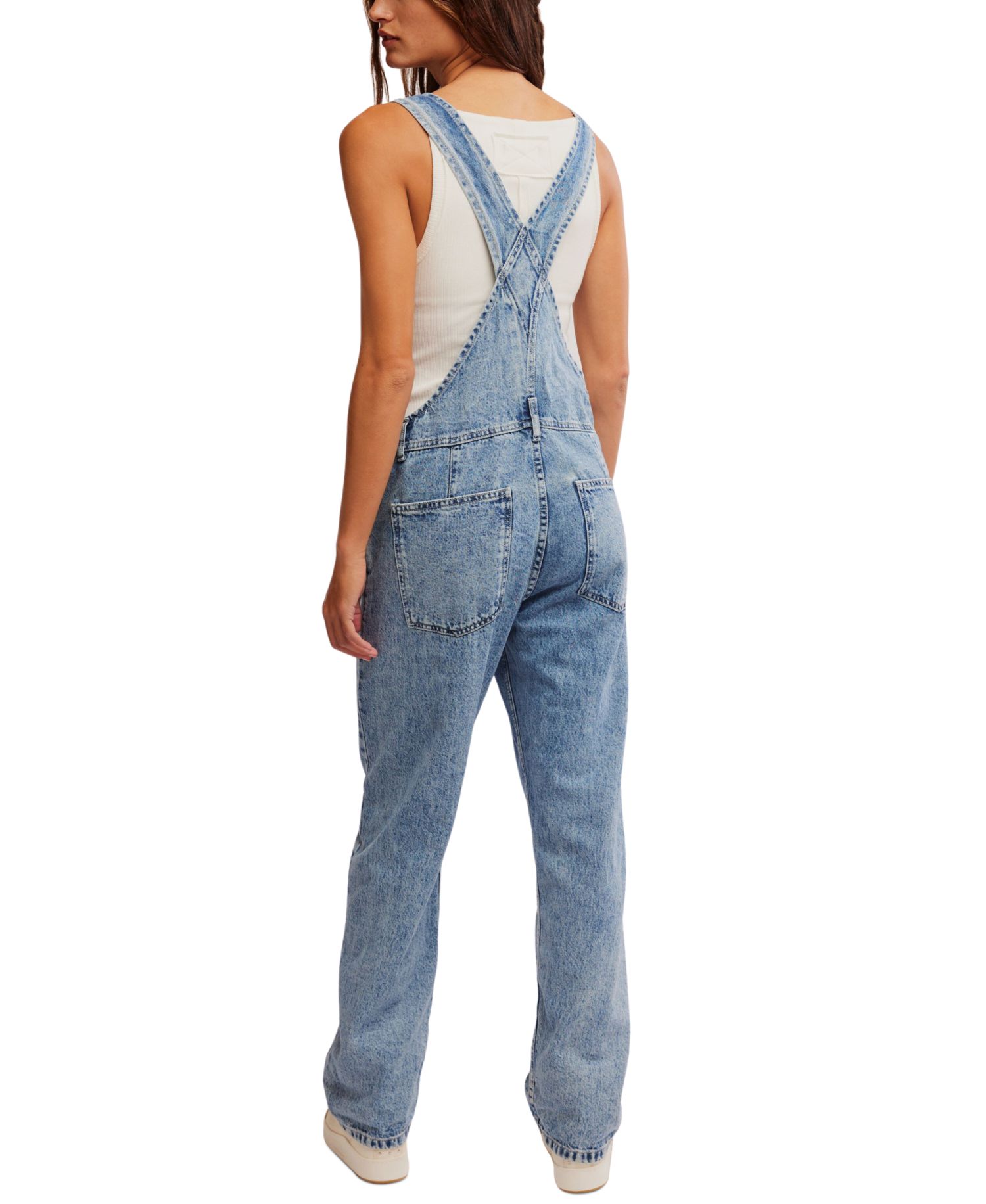 We The Free Ziggy Cotton Denim Overalls