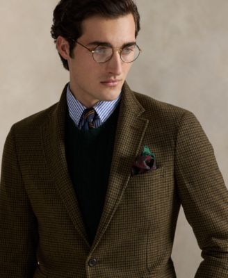 Men's Polo Modern Plaid Wool-Blend Sport Coat