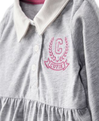 Baby Girls Varsity Polo Bodysuit Dress