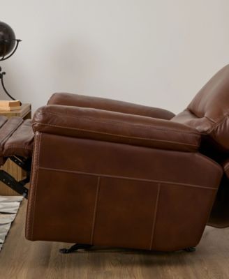 David 43" Pecan Leather Power Gliding Recliner
