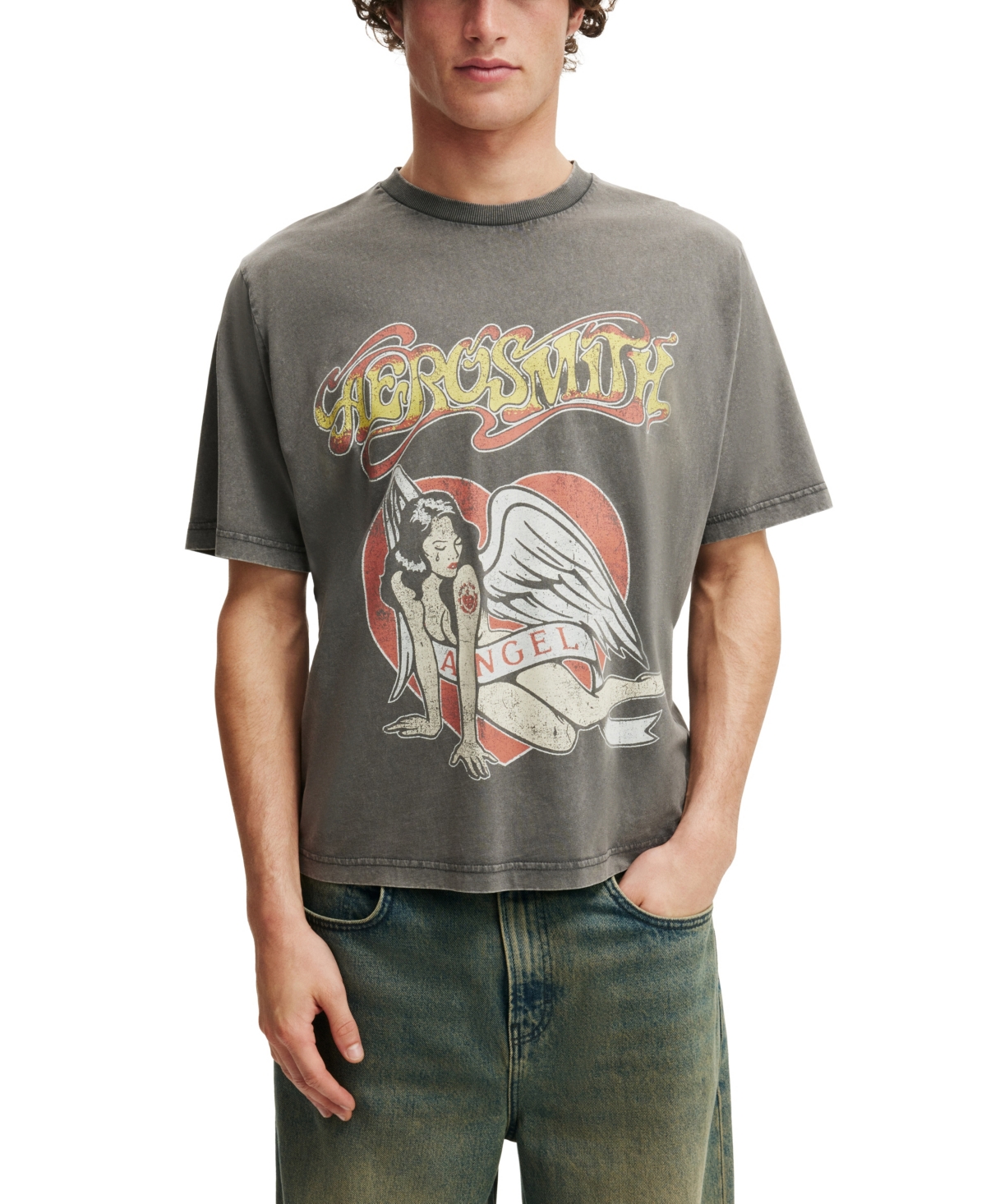 Cotton On Men's Cropped Fit Music T-Shirt