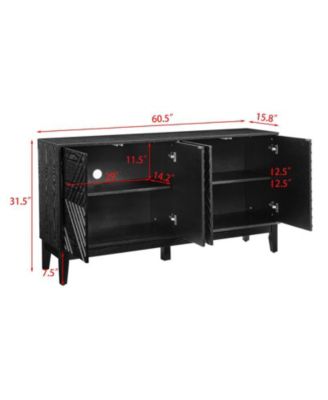 60.5" Storage Cabinet with Adjustable Shelves