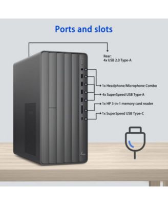 Envy Premium Tower Desktop Intel Core i7 14700 8GB RAM NVIDIA GeForce RTX 3050 512GB SSD Storage Windows 11 Home - Black