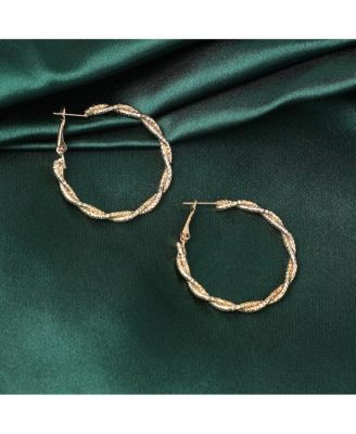 Women's Twisted Hoop Earrings