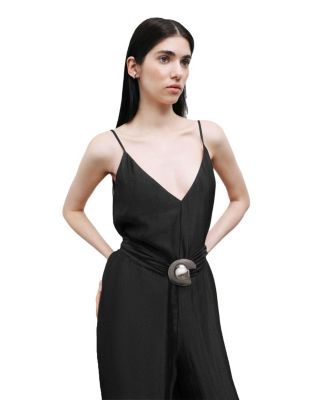 Women's Metal Accessory Overalls
