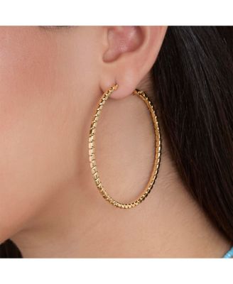 Jessica Simpson Omega -Tone Statement Hoop Earrings