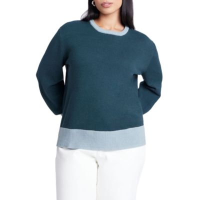 Women's Contrast Rib Sweater