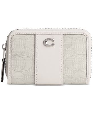 COACH Essential Small Signature Jacquard Zip Around Card Case - Macy's