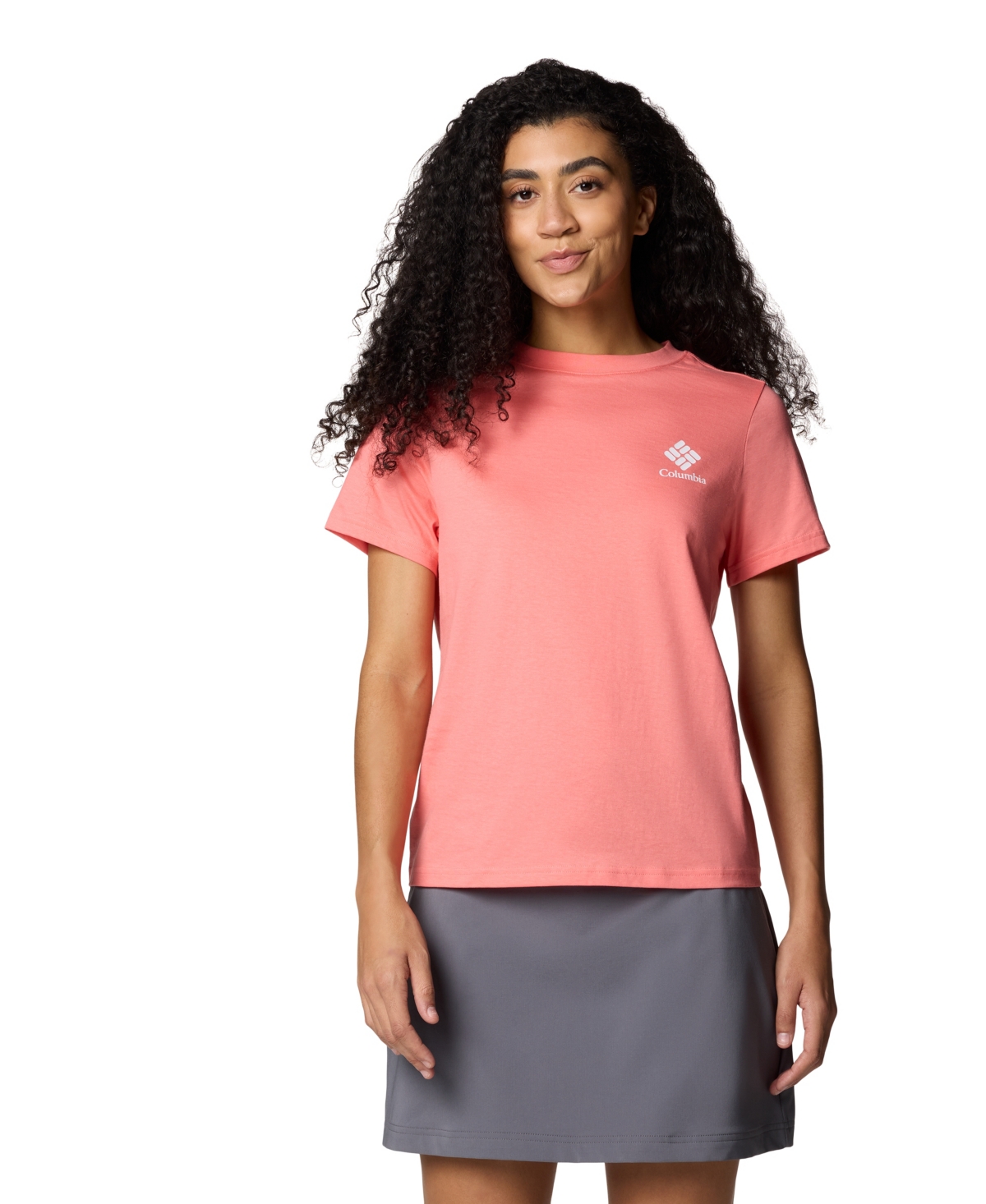 Women's Rolling Bend Graphic Short Sleeve Top - Alpenglow, Stacked Gem