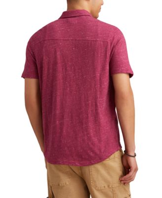 Men's Linen Short Sleeve Button Down Shirt