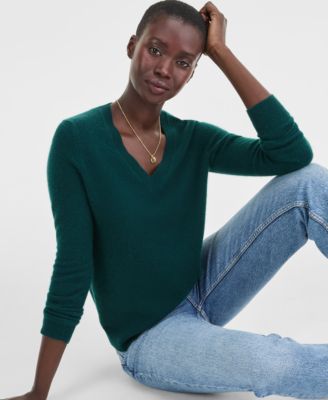 Women's V-Neck Long-Sleeve Sweater