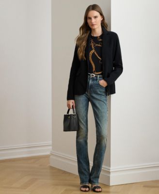 Women's Cotton-Blend Sweater Blazer