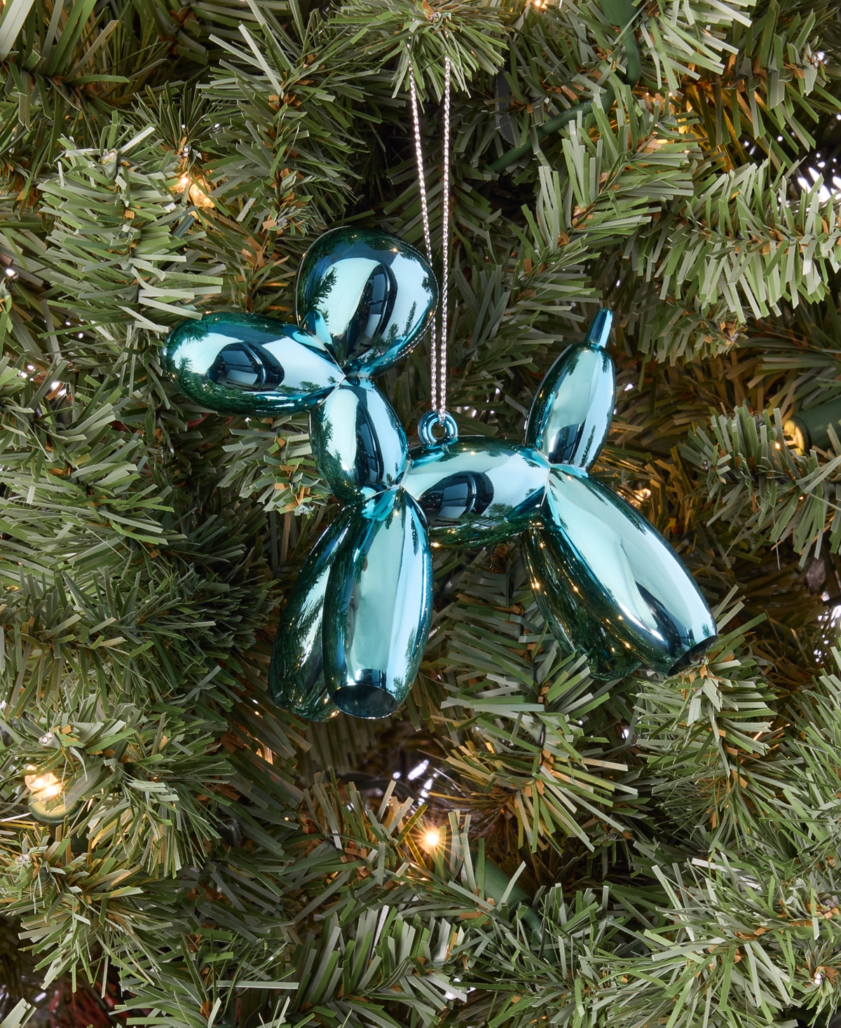Holiday Lane Merry Magic Blue Balloon Dog Ornament, Macy's Exclusive In Transparent