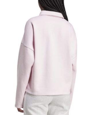 Women's Essentials Linear Fleece Polo Sweatshirt