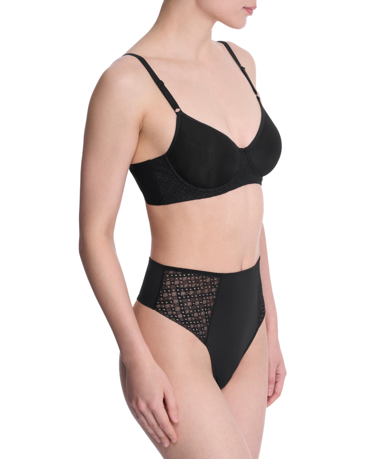 Natori Women's Harmony Back Spacer Underwire T-shirt Bra 721347 In Black