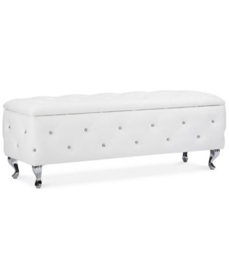 Furniture - Baxton Studio Baylie Storage Ottoman, Direct Ship