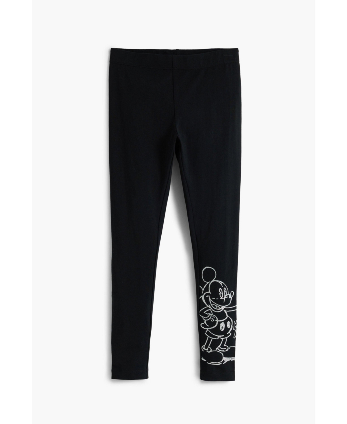 Desigual Girls's Mickey Mouse Leggings In Black