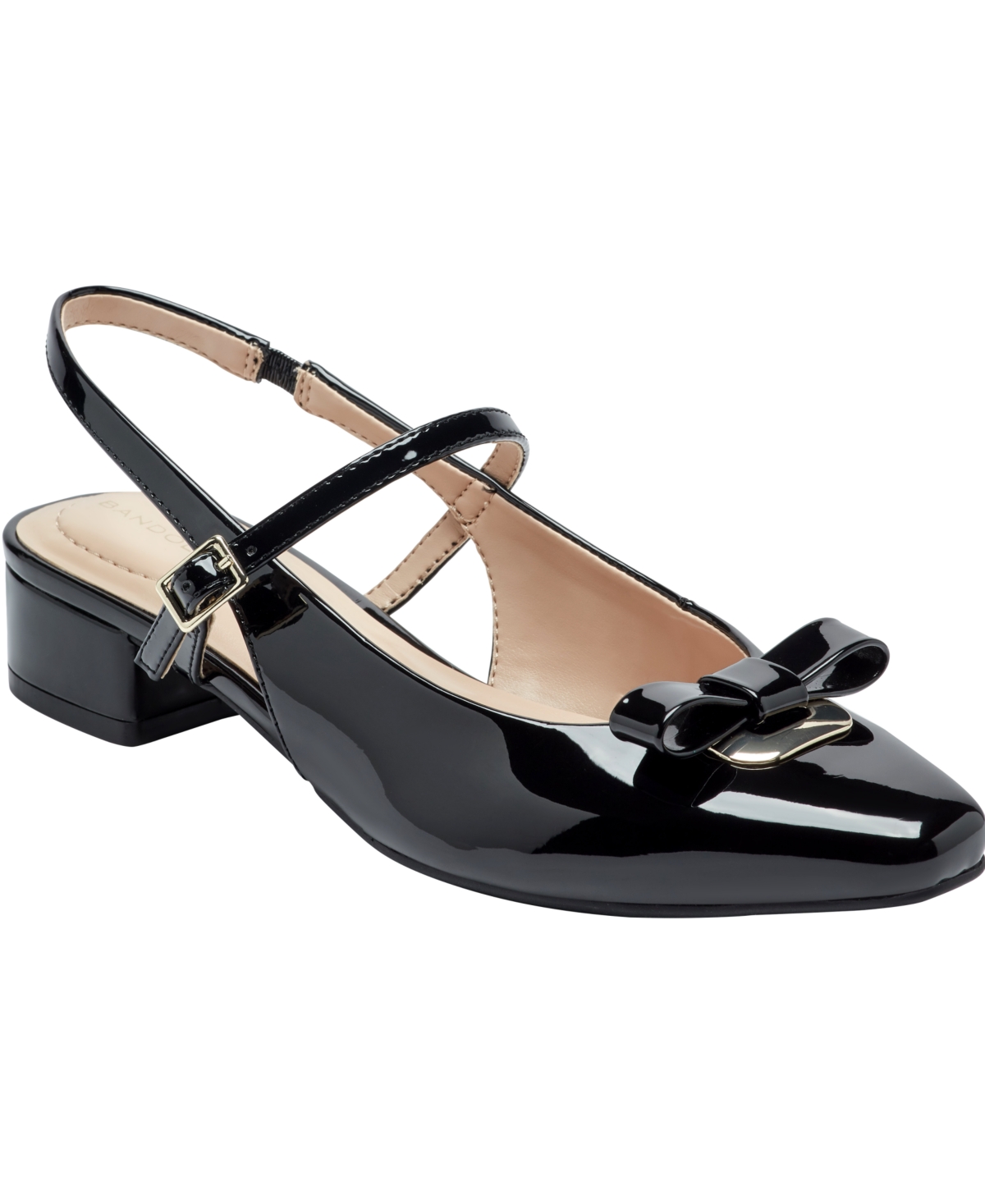 Women's Adana Bow Block Heel Slingback Pumps - Light Pink Patent