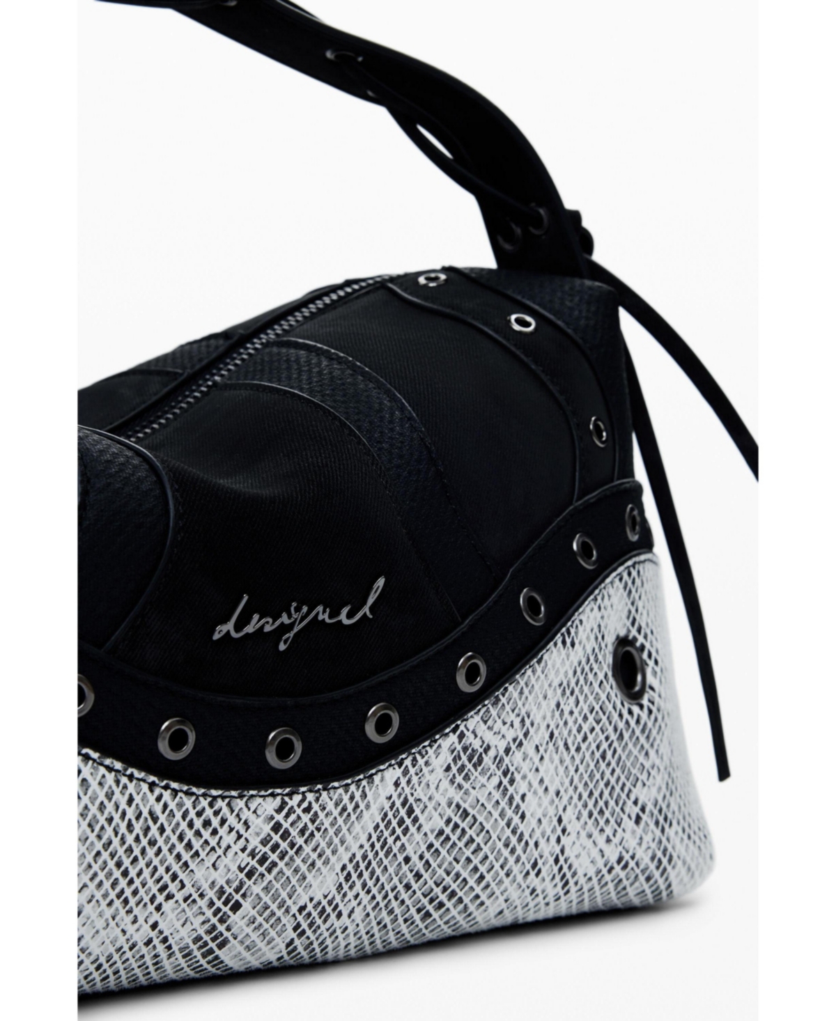 Desigual Women's Medium studded snake bag