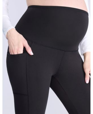 Women's High Waist Over the Belly Active Pocket Ankle Legging - 2-pack - Motherhood Maternity