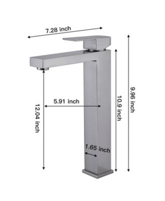 Single Hole Single Handle Bathroom Vessel Sink Faucet With Supply Hose