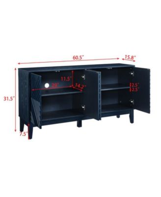 60.5" Storage Cabinet with Adjustable Shelves