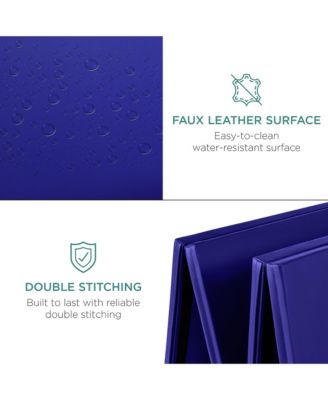 10ftx4ftx2in Folding Gym Mat 4-Panel w/ Carrying Handles & Folding Balance Beam