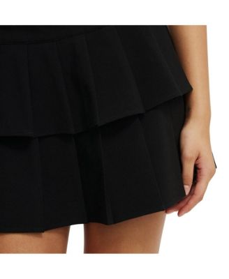 Women's Double Pleated Mini Skirt